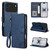 iPhone 18 Pro Max AZNS A2 Series Tri-Card Wallet RFID Vegan Leather Phone Case with Strap - Blue