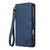 iPhone 18 Pro Max AZNS A2 Series Tri-Card Wallet RFID Vegan Leather Phone Case with Strap - Blue