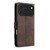 iPhone 18 Pro Max AZNS A2 Series Tri-Card Wallet RFID Vegan Leather Phone Case with Strap - Brown