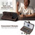 iPhone 18 Pro Max AZNS A2 Series Tri-Card Wallet RFID Vegan Leather Phone Case with Strap - Brown