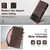 iPhone 18 Pro Max AZNS A2 Series Tri-Card Wallet RFID Vegan Leather Phone Case with Strap - Purple