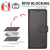 iPhone 18 Pro Max BETOPNICE Pearlescent RFID Vegan Leather Phone Case with Strap - Black