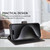 iPhone 18 Pro Max BETOPNICE Pearlescent RFID Vegan Leather Phone Case with Strap - Black