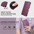 iPhone 18 Pro Max BETOPNICE Pearlescent RFID Vegan Leather Phone Case with Strap - Purple