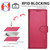 iPhone 18 Pro Max BETOPNICE Pearlescent RFID Vegan Leather Phone Case with Strap - Red