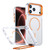 iPhone 18 Pro Max Bright Color Clear MagSafe Lens Frame Holder Phone Case - Orange