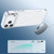 iPhone 18 Pro Max Bright Color Clear MagSafe Lens Frame Holder Phone Case - White