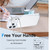 iPhone 18 Pro Max Bright Color Clear MagSafe Lens Frame Holder Phone Case - White