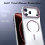 iPhone 18 Pro Max Bright Color Clear MagSafe Lens Frame Holder Phone Case - Wine Red
