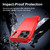 iPhone 18 Pro Max Brushed Texture Carbon Fiber TPU Phone Case - Red