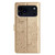 iPhone 18 Pro Max Butterflies and Flowers Leather Phone Case - Gold