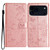 iPhone 18 Pro Max Butterflies and Flowers Leather Phone Case - Rose Gold