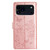 iPhone 18 Pro Max Butterflies and Flowers Leather Phone Case - Rose Gold