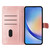 iPhone 18 Pro Max Butterflies and Flowers Leather Phone Case - Rose Gold