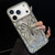 iPhone 18 Pro Max Butterfly Electroplating TPU Phone Case with Epoxy Cardboard - Silver