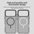iPhone 18 Pro Max Candy Fine Circle Magsafe PC Hybrid TPU Phone Case - Black