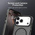 iPhone 18 Pro Max Candy Fine Circle Magsafe PC Hybrid TPU Phone Case - Black