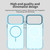 iPhone 18 Pro Max Candy Fine Circle Magsafe PC Hybrid TPU Phone Case - Blue