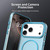 iPhone 18 Pro Max Candy Fine Circle Magsafe PC Hybrid TPU Phone Case - Blue