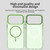 iPhone 18 Pro Max Candy Fine Circle Magsafe PC Hybrid TPU Phone Case - Green