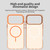 iPhone 18 Pro Max Candy Fine Circle Magsafe PC Hybrid TPU Phone Case - Orange