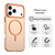 iPhone 18 Pro Max Candy Fine Circle Magsafe PC Hybrid TPU Phone Case - Orange