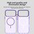 iPhone 18 Pro Max Candy Fine Circle Magsafe PC Hybrid TPU Phone Case - Purple