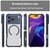 iPhone 18 Pro Max Carbon Fiber Texture MagSafe Translucent Phone Case - Blue