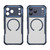 iPhone 18 Pro Max Carbon Fiber Texture MagSafe Translucent Phone Case - Blue