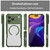 iPhone 18 Pro Max Carbon Fiber Texture MagSafe Translucent Phone Case - Green