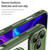 iPhone 18 Pro Max Carbon Fiber Texture MagSafe Translucent Phone Case - Green