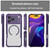 iPhone 18 Pro Max Carbon Fiber Texture MagSafe Translucent Phone Case - Purple