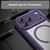 iPhone 18 Pro Max Carbon Fiber Texture MagSafe Translucent Phone Case - Purple