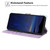 iPhone 18 Pro Max Cherry Blossoms Embossed Leather Phone Case - Purple