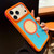 iPhone 18 Pro Max Color Blocked 2 in 1 PC Hybrid TPU Magnetic Phone Case - Orange + Blue