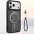 iPhone 18 Pro Max Color Contrast Magnetic Phone Case with Wrist Strap - Black