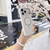 iPhone 18 Pro Max Color Contrast Magnetic Phone Case with Wrist Strap - White
