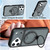 iPhone 18 Pro Max Colored Cooling 360 Degree Rotation Ring Holder Magnetic Phone Case - Black