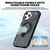iPhone 18 Pro Max Colored Cooling 360 Degree Rotation Ring Holder Magnetic Phone Case - Black