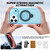 iPhone 18 Pro Max Colored Cooling 360 Degree Rotation Ring Holder Magnetic Phone Case - Blue