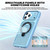 iPhone 18 Pro Max Colored Cooling 360 Degree Rotation Ring Holder Magnetic Phone Case - Blue