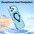 iPhone 18 Pro Max Colored Cooling 360 Degree Rotation Ring Holder Magnetic Phone Case - Blue