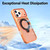 iPhone 18 Pro Max Colored Cooling 360 Degree Rotation Ring Holder Magnetic Phone Case - Orange