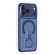 iPhone 18 Pro Max Colorful Hollowed Cooling 360 Degree Rotation Ring Holder Magnetic Phone Case - Blue