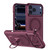 iPhone 18 Pro Max Colorful Hollowed Cooling 360 Degree Rotation Ring Holder Magnetic Phone Case - Wine Red