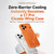 iPhone 18 Pro Max Cooling Magnetic Buckle Metal Shockproof Phone Case - Orange
