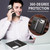 iPhone 18 Pro Max Cowhide Leather Texture RFID Detachable 2 in 1 Magnetic Vegan Leather Phone Case - Black