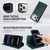 iPhone 18 Pro Max Cowhide Leather Texture RFID Detachable 2 in 1 Magnetic Vegan Leather Phone Case - Green
