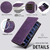 iPhone 18 Pro Max Cowhide Leather Texture RFID Detachable 2 in 1 Magnetic Vegan Leather Phone Case - Purple