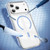iPhone 18 Pro Max Crystal Shield Clear Magnetic Acrylic Hybrid TPU Phone Case - Blue